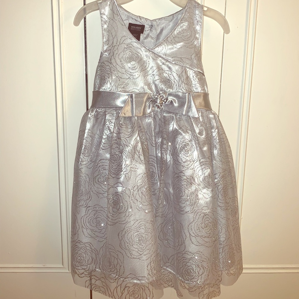 Silver tulle dress